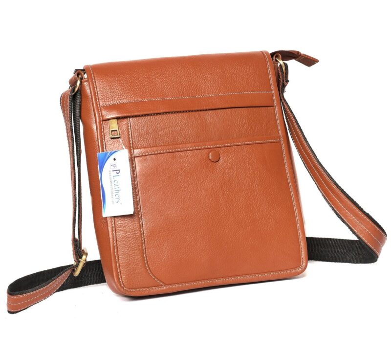 #07229 Men’s Leather Side Bag