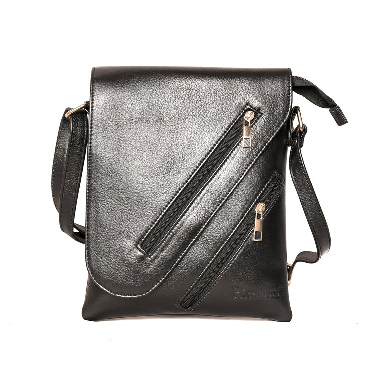 #07329 Unisex Leather Side Bag