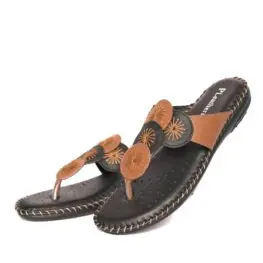 Women’s Medicated Leather Chappal  5444