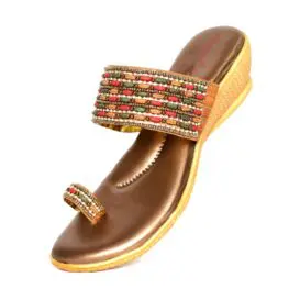 Ladies Leather Chappal Multicolor 1778