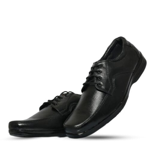 Men's Black Leather Shoe  12133 - Image 2